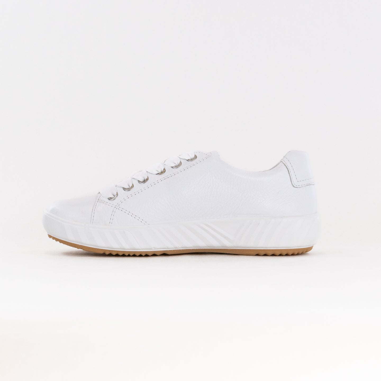 Women's White Leather Ara Alexandria Lace - Up Casual Sneakers for Stylish Comfort