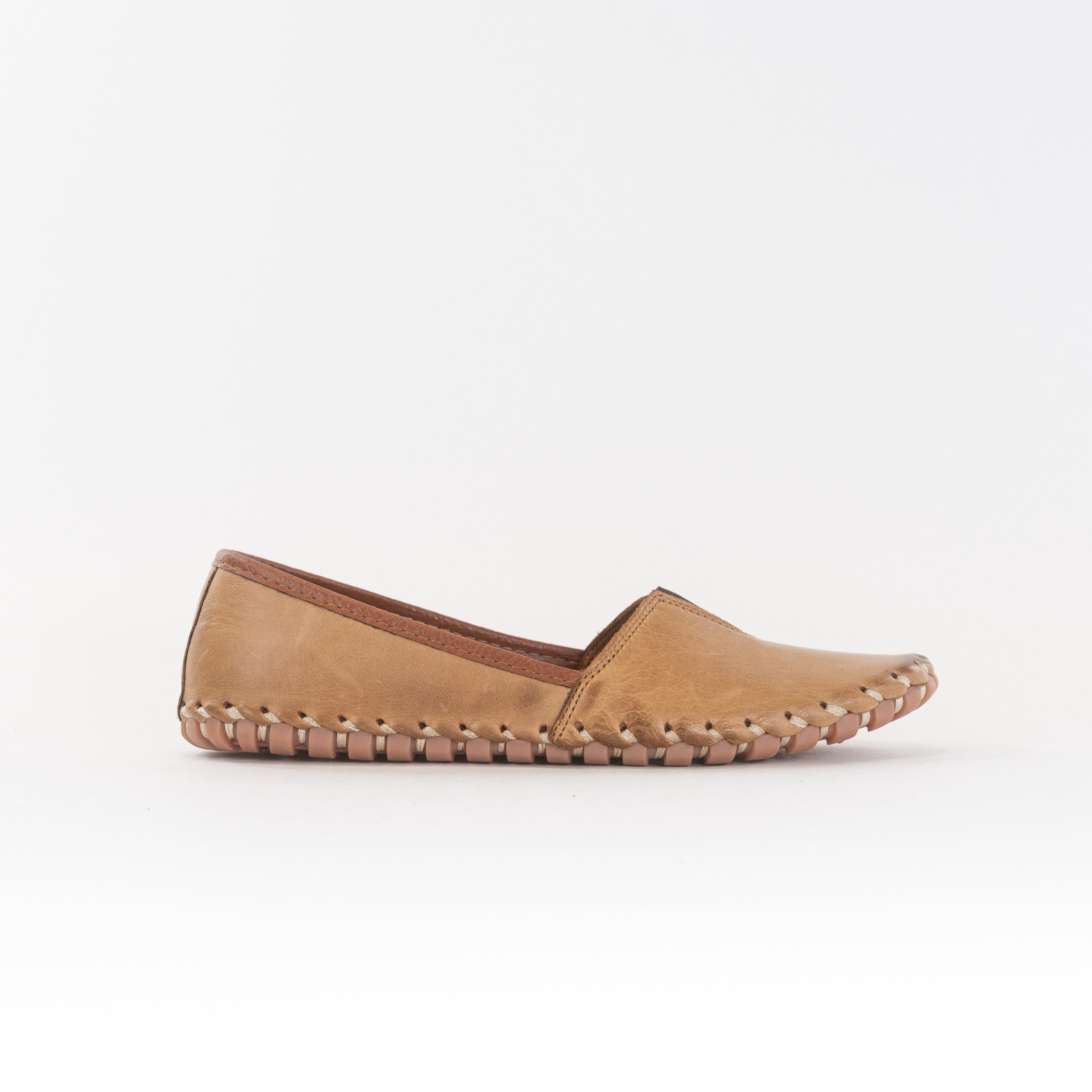 Spring Step Women's Brown Kathaleta Premium Leather Slip-On Flats
