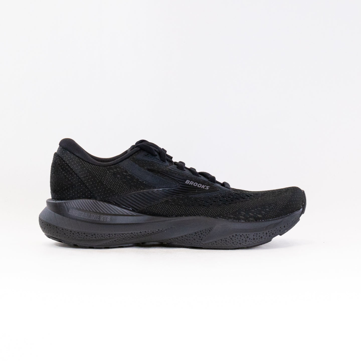 Women's Brooks Adrenaline GTS 24 Running Shoes in Classic Black/Black/Ebony Color Scheme