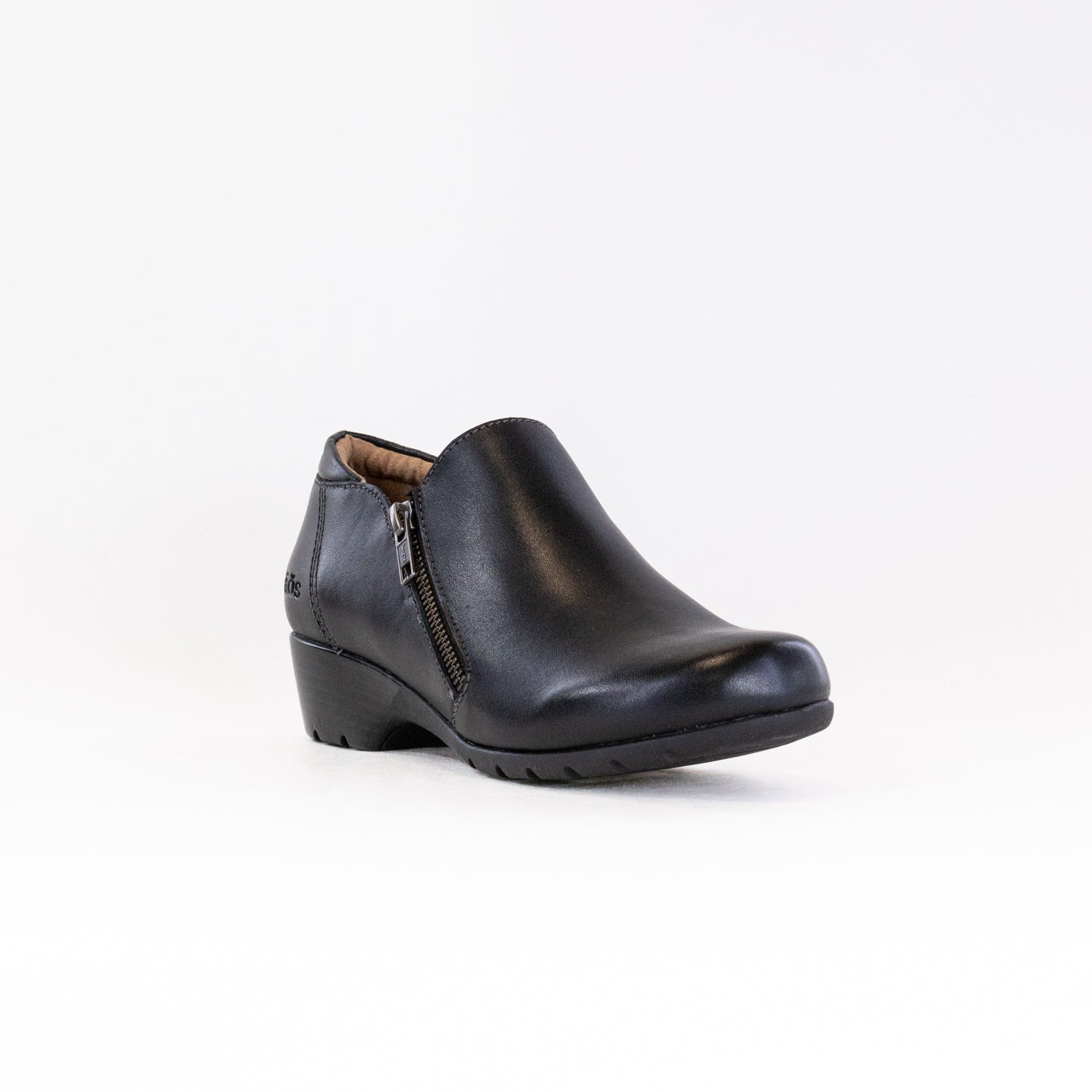 Taos Women's Daily Black Leather Ankle-High Walking Shoes