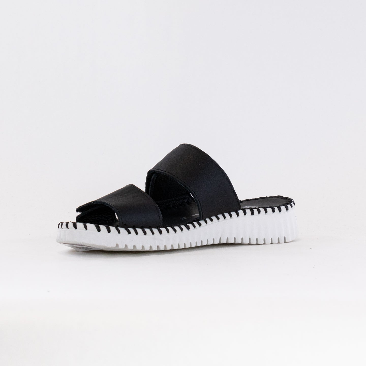 Eric Michael Women's Black Leather Angie Sandals - Comfortable & Stylish