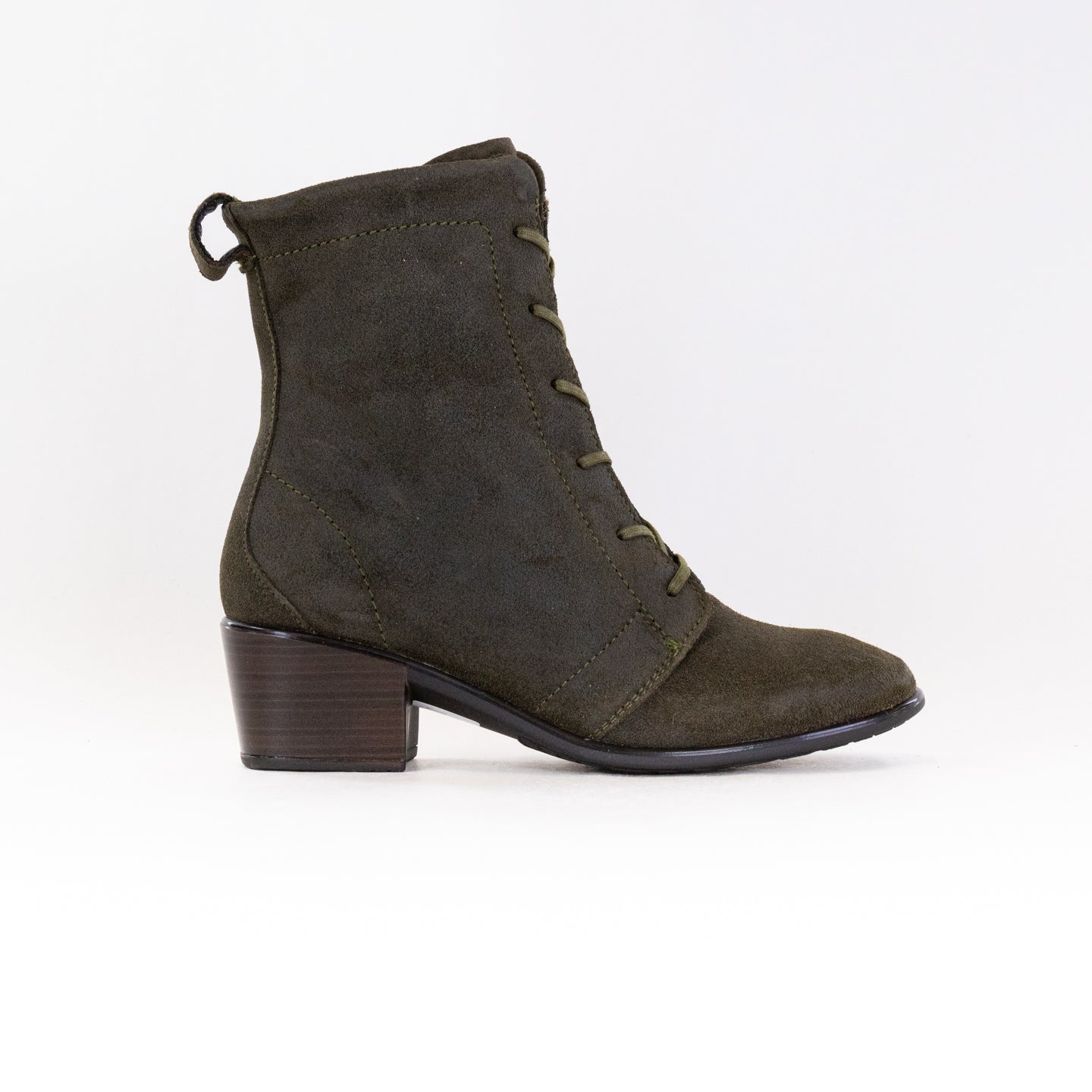 Naot Women's Majesty Mid - Calf Boots in Olive - Oily Suede Material