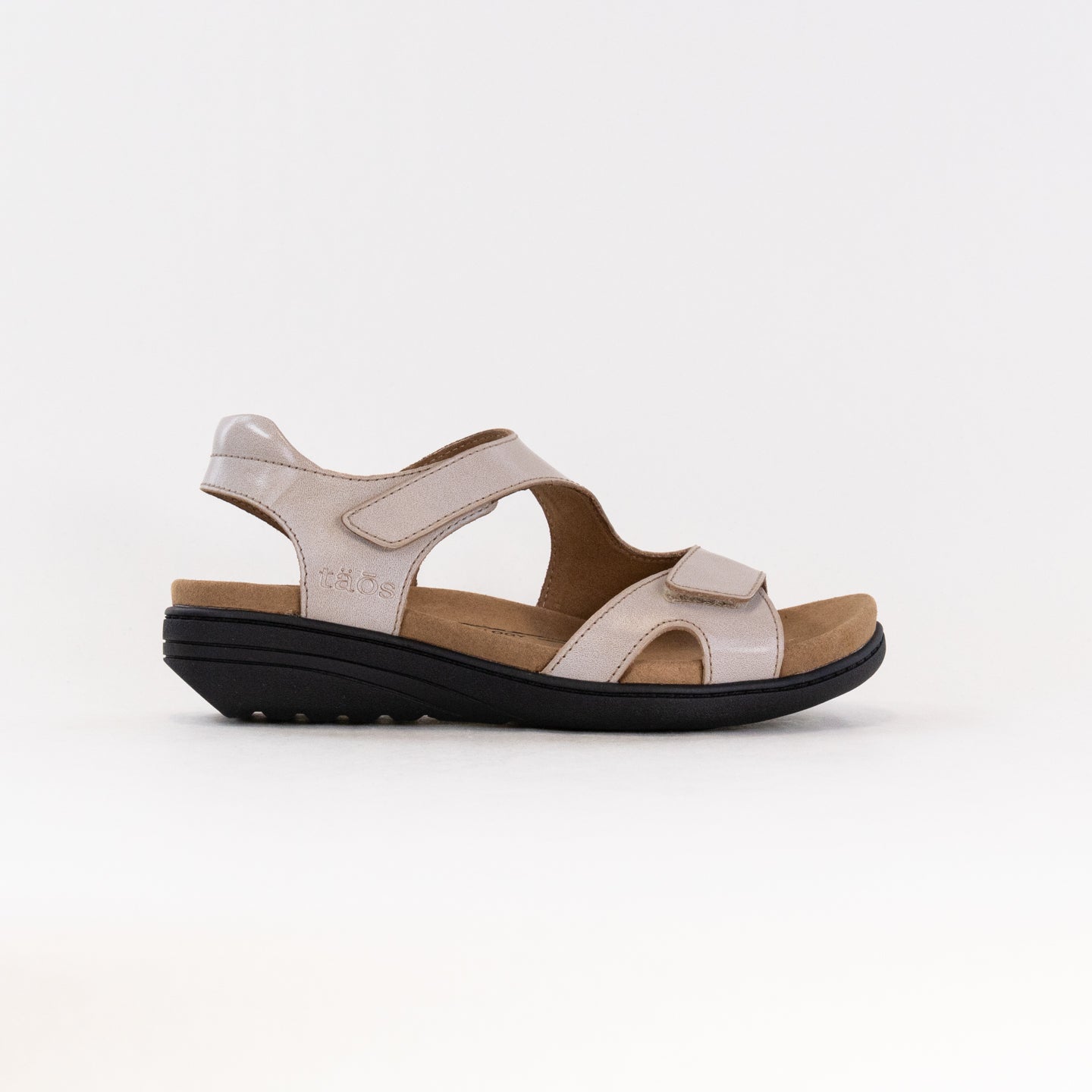 Taos Women's Serene Oyster Leather Comfortable Low Wedge Shoes