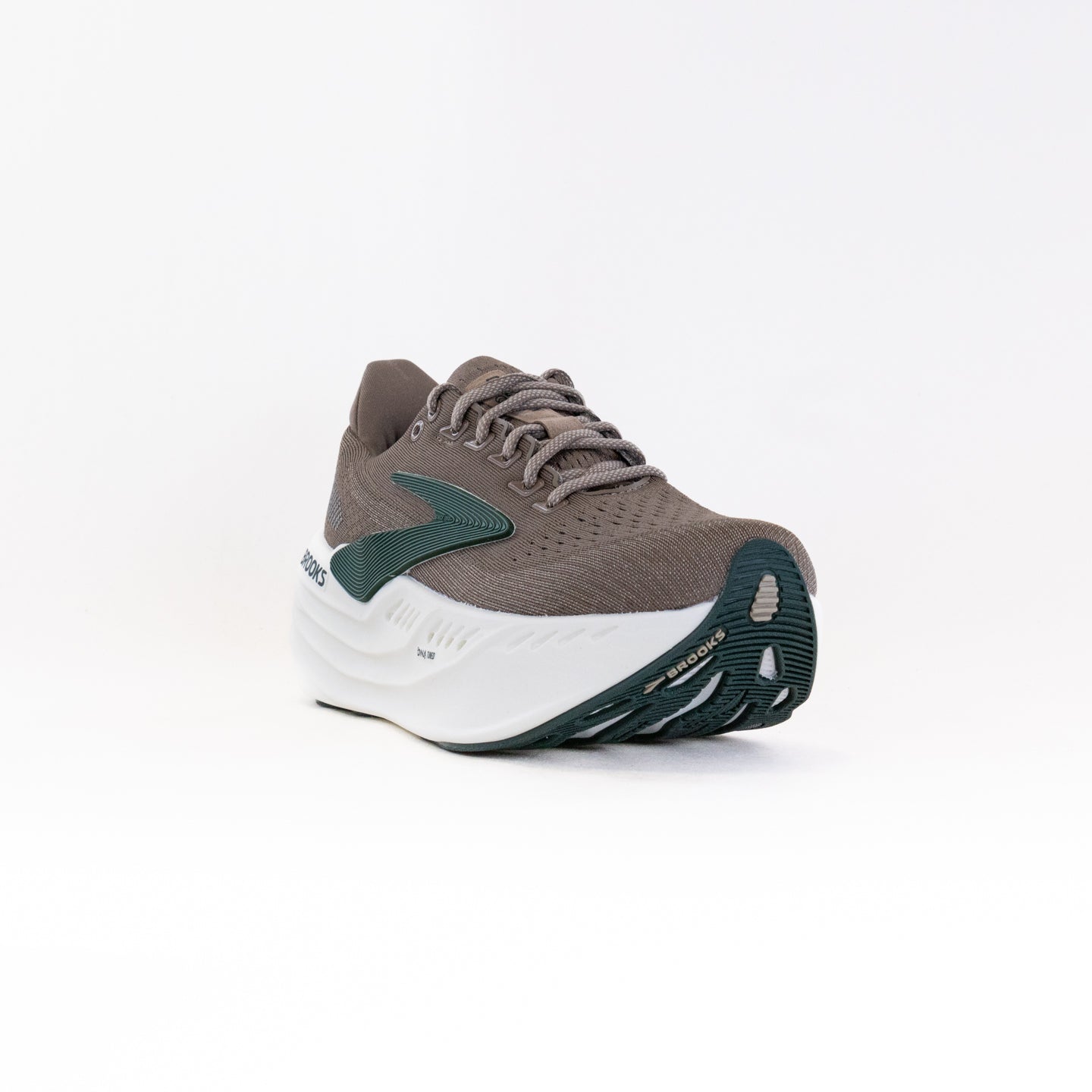 Men's Brooks Glycerin Max Running Shoes in Falcon, Green, and London Fog Colors
