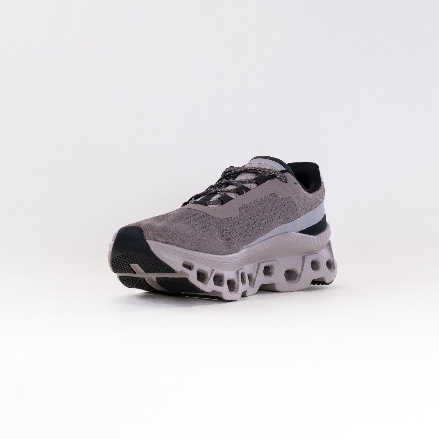 On Men's Cloudmonster Running Shoes - Cinder/Fog Colorway