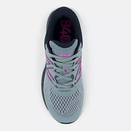 Women's New Balance 840V5 Running Shoes - Stylish Grey/Magenta