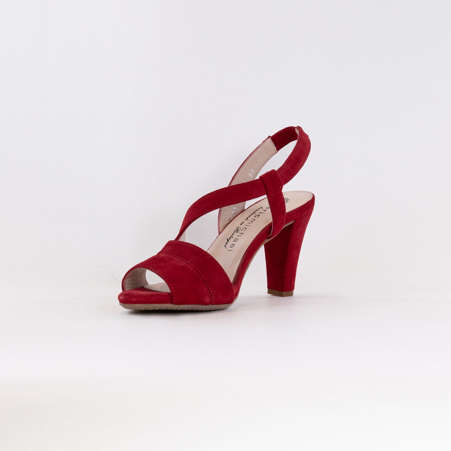 Eric Michael Scarlett Women's Red Suede Strappy High Heel Sandals