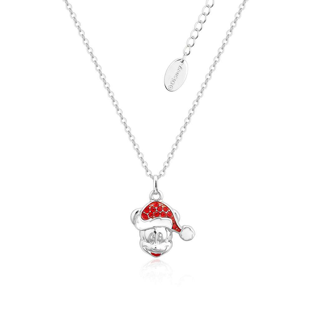 Disney Mickey Mouse Christmas-themed Crystal Necklace for a Festive Holiday Look