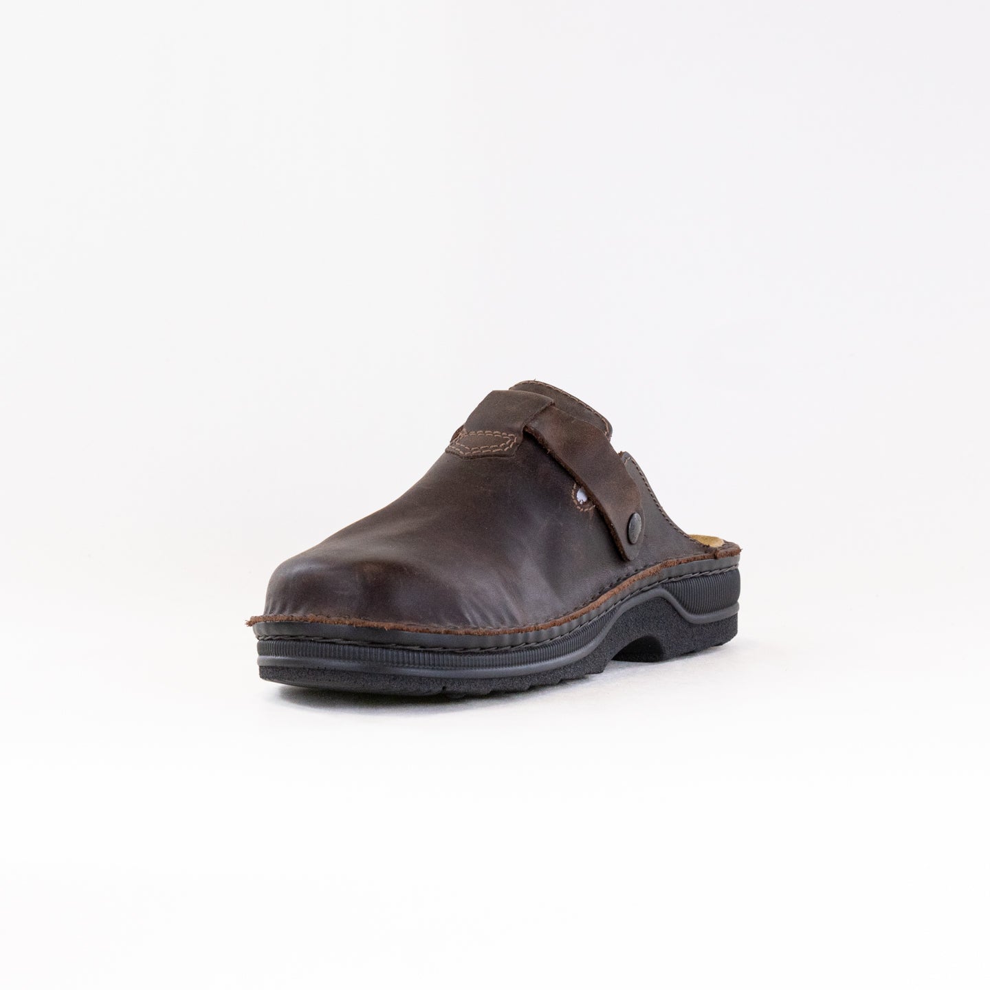 Men's Naot Fiord Clogs in Crazy Horse Leather with Adjustable Buckle
