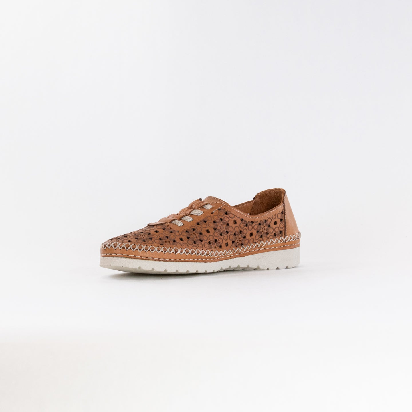 Spring Step Women's Indi Slip-on Leather Shoes in Camel Color