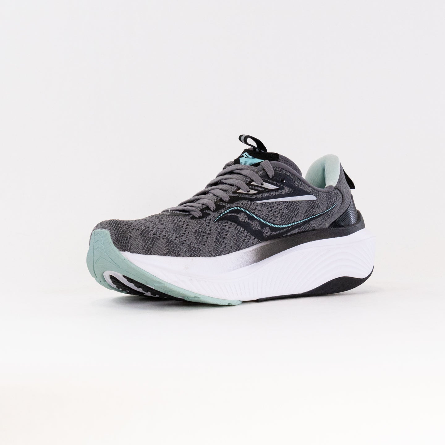 Saucony Women's Echelon 9 Wide Running Shoes in Charcoal/Ice
