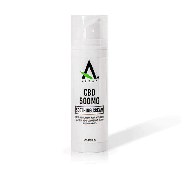 A.Leaf 500mg 1.7FL Oz Broad Spectrum CBD Soothing & Refreshing Cream