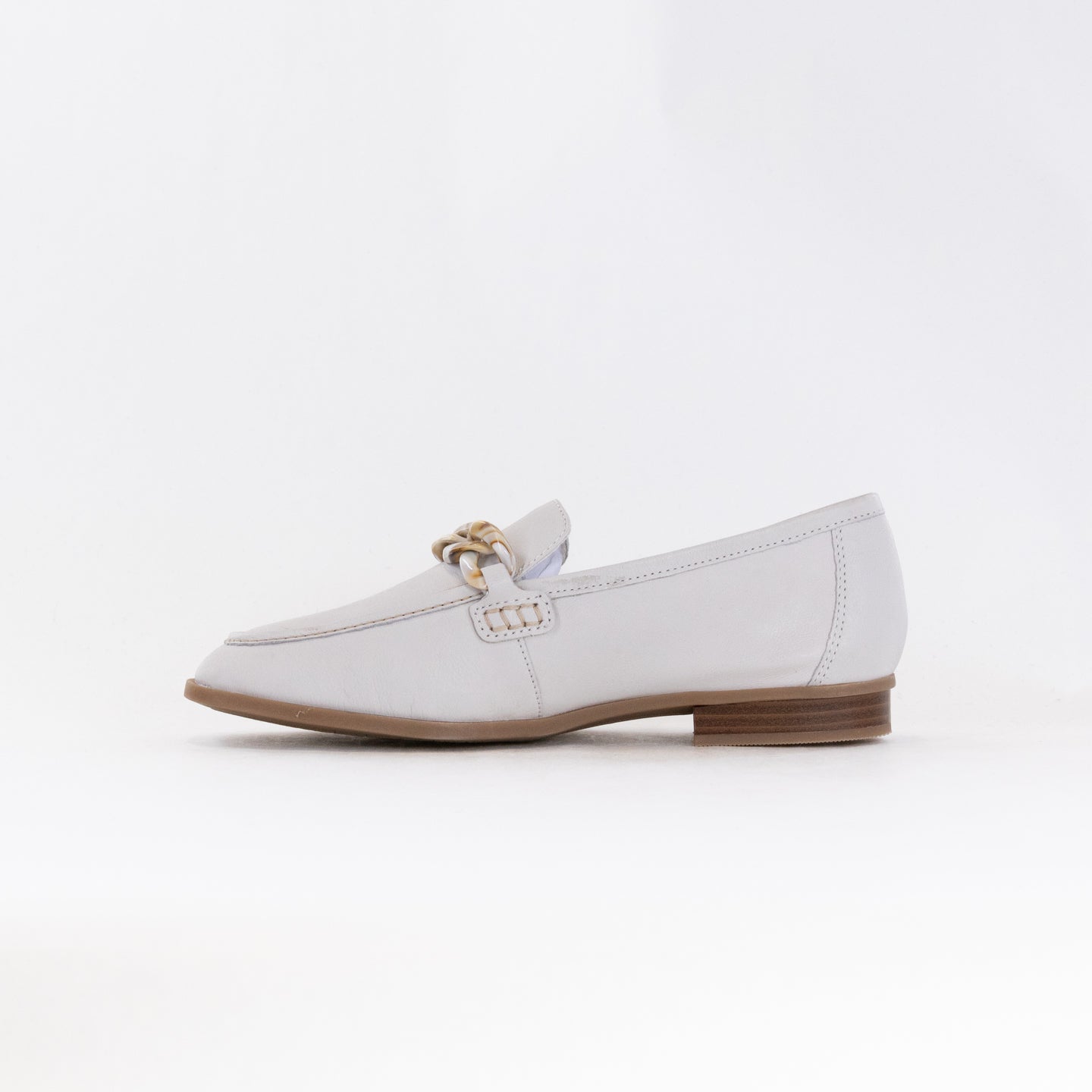 Clarks Women's Sarafyna Iris White Leather Casual Dress Loafer Shoes