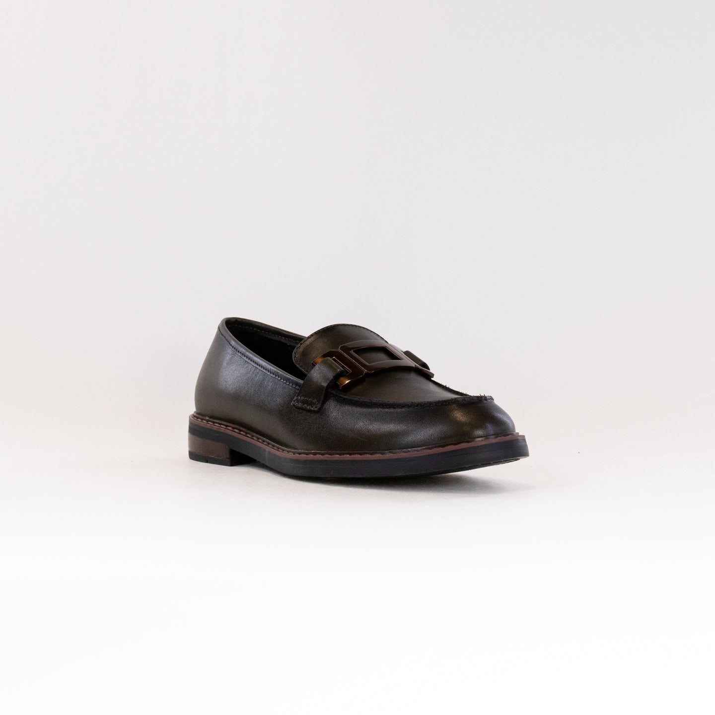 ARA Women's Olive-Colored Leather Katsura Loafers