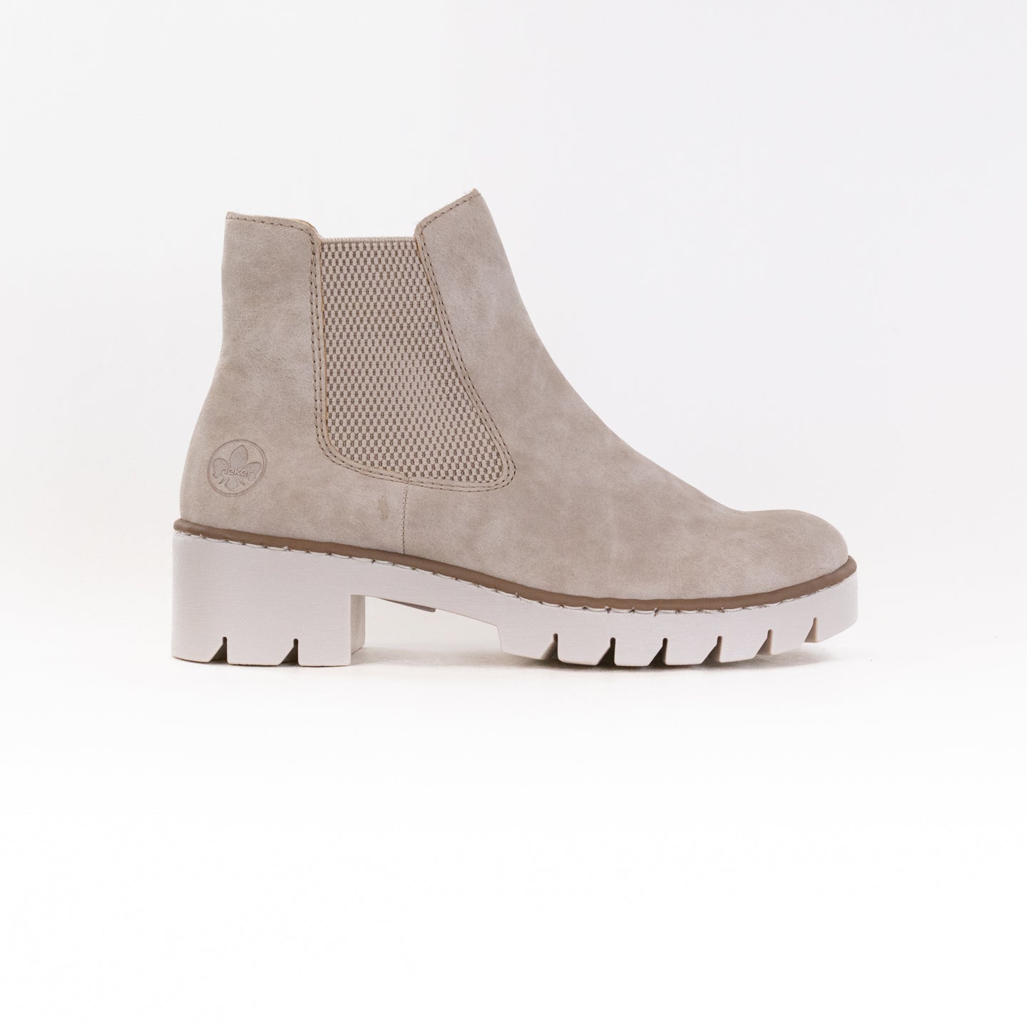 Rieker Women's X5772 Prisca Beige Chelsea Boots