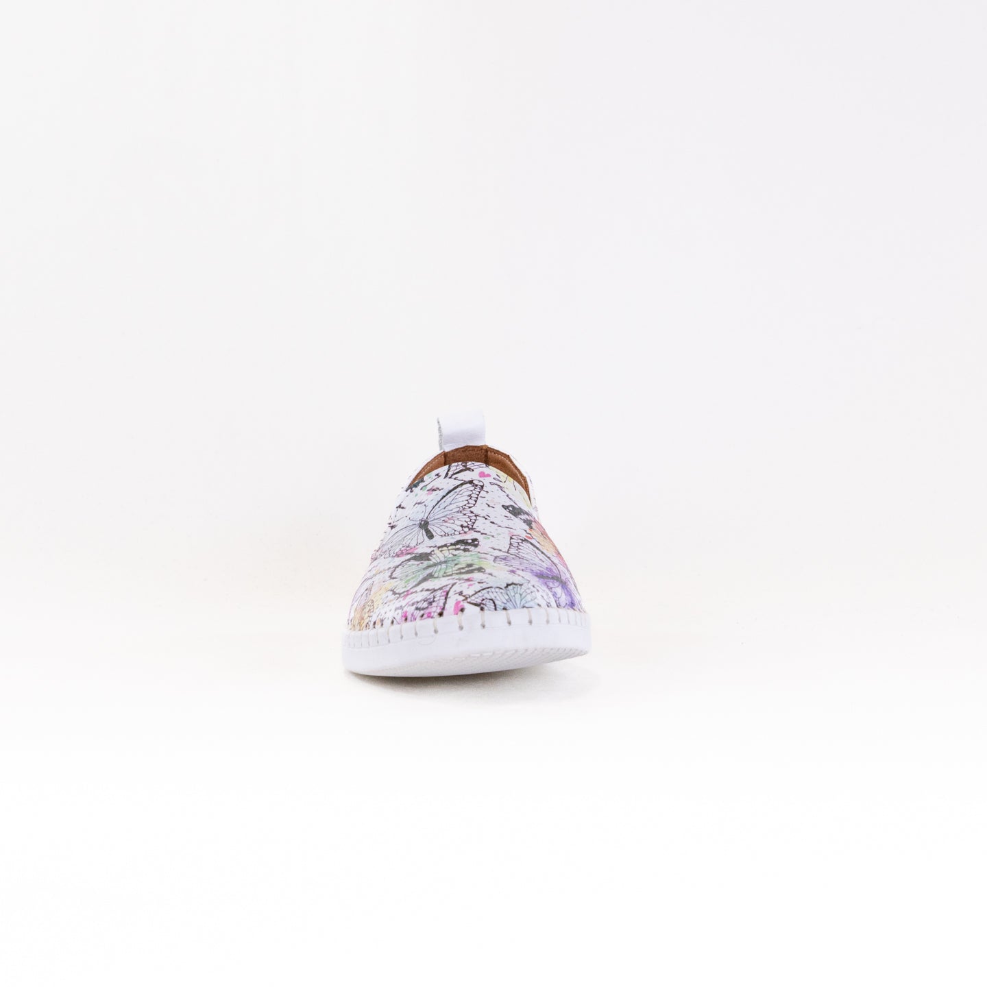 Spring Step Women's Flat Leather Carraway Shoes in Purple Multi Color