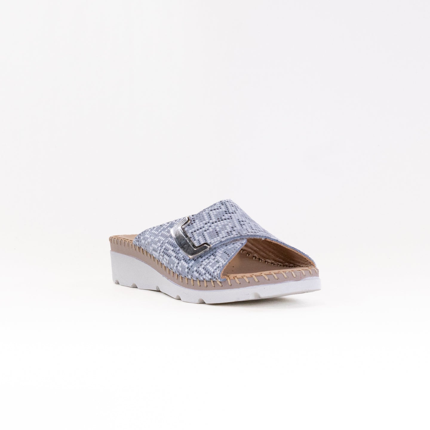 Grey Snake Pattern La Plume Agua Women's Footwear