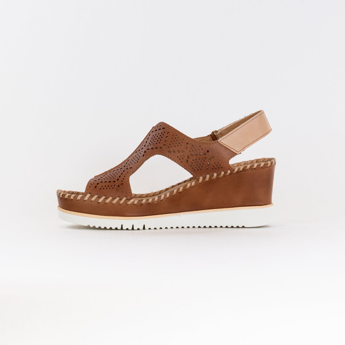 Pikolinos Women's Aguadulce W3Z-1775C1 Brandy Perforated Leather Sandals