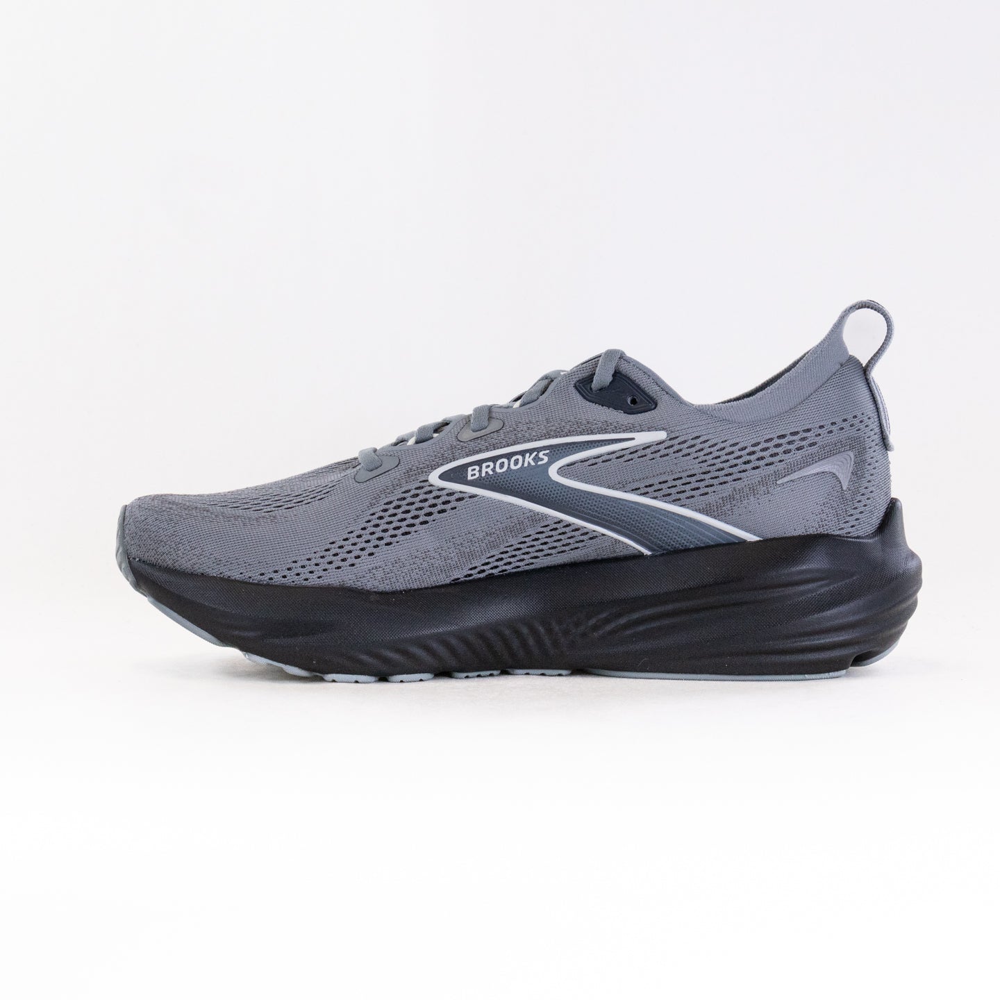 Men's Brooks Glycerin 22 Running Shoes in Primer Grey, Ebony and Blue Wash Colors