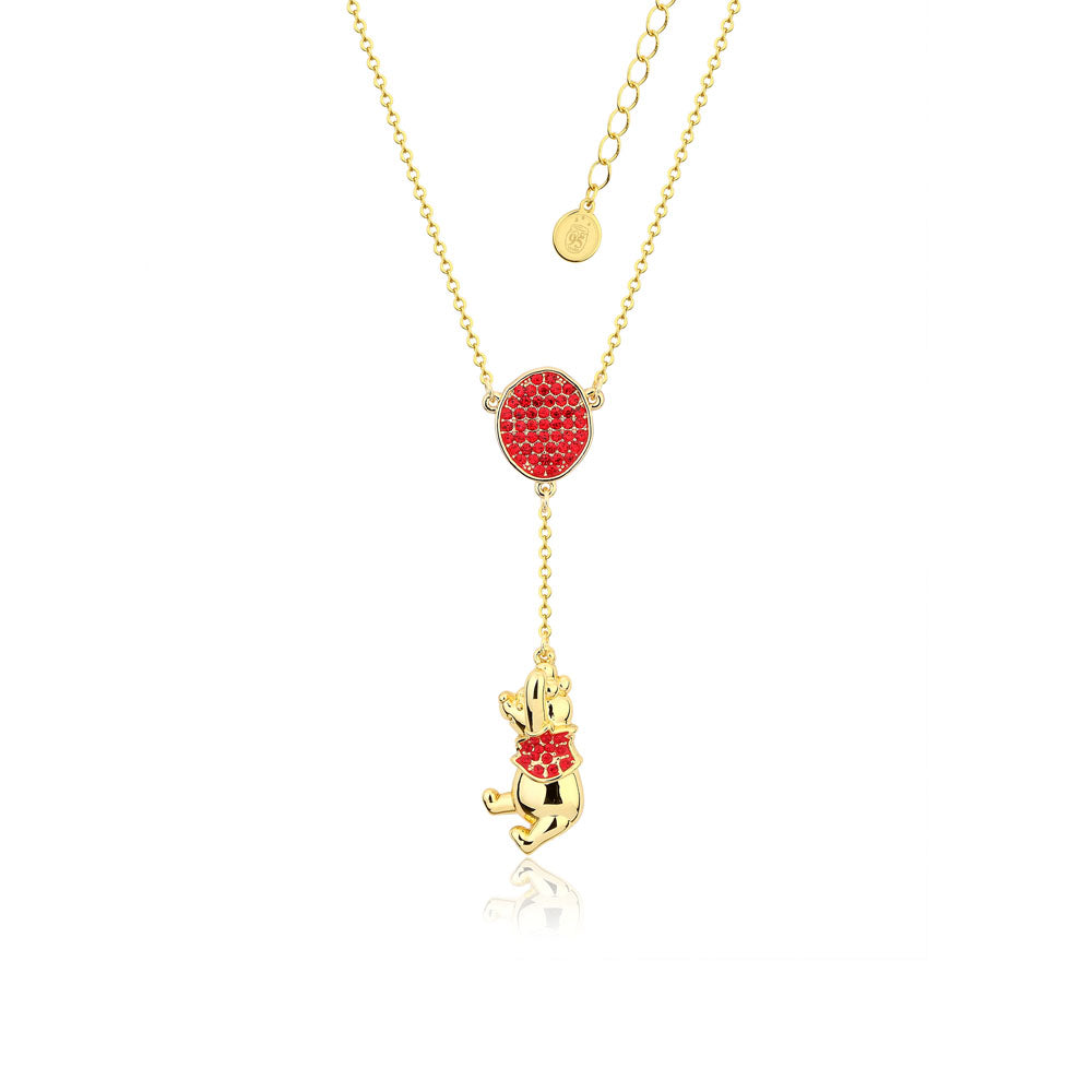 Disney Gold-Plated Winnie The Pooh Balloon Charm Pendant on 45+7cm Necklace Chain