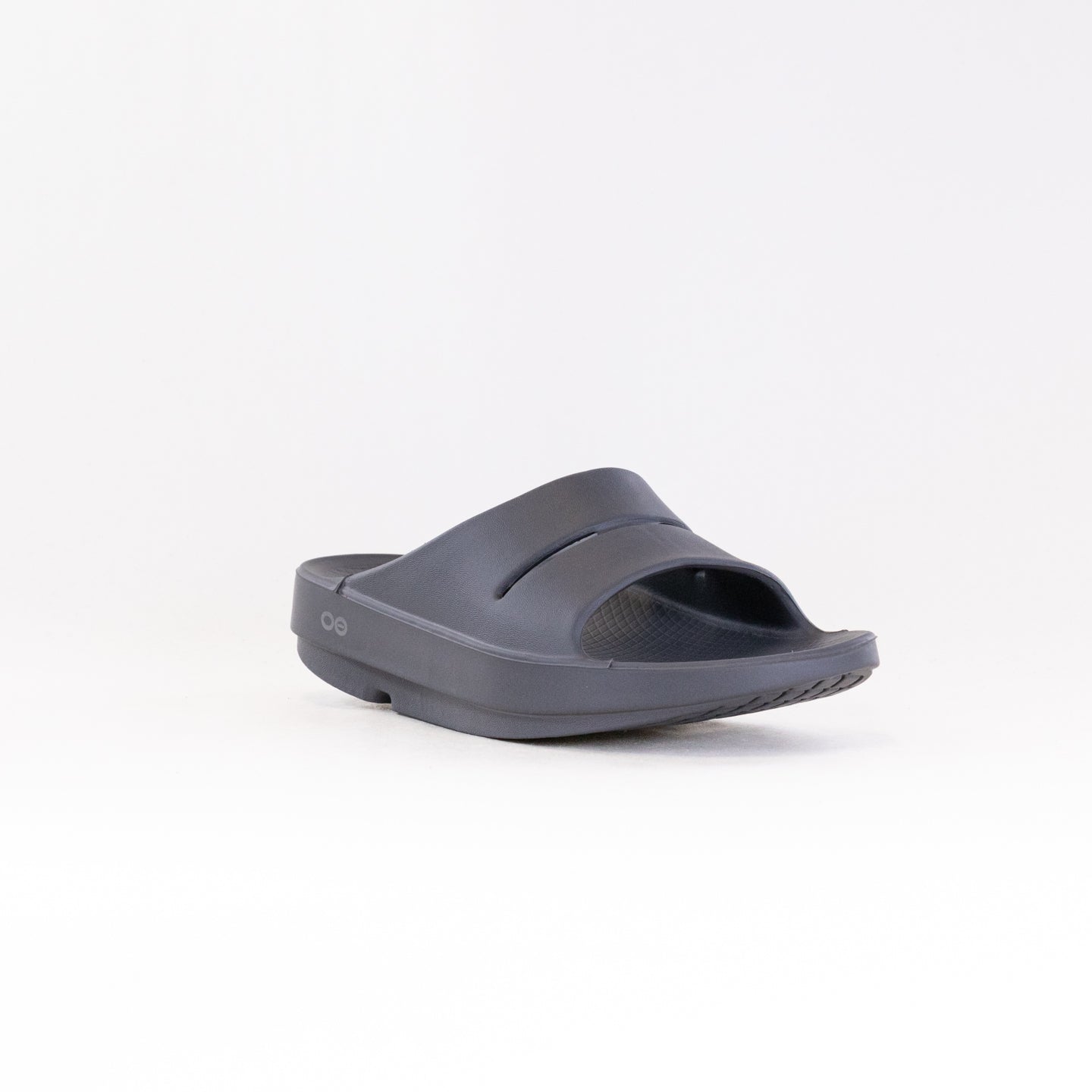 Unisex OOFOS OOahh Slide Sandal in Slate Color for Enhanced Comfort