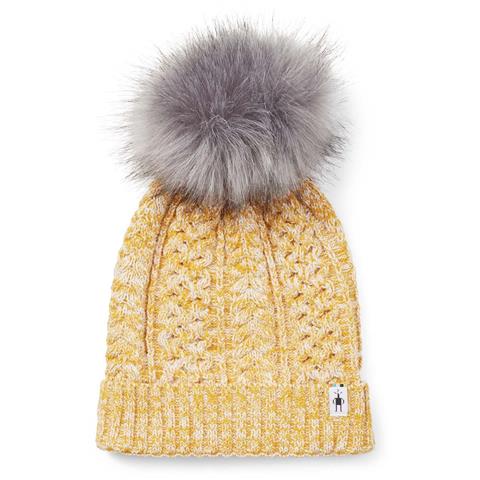 Smartwool Cozy Girls' Ski Lodge Beanie with Faux Fur Pom