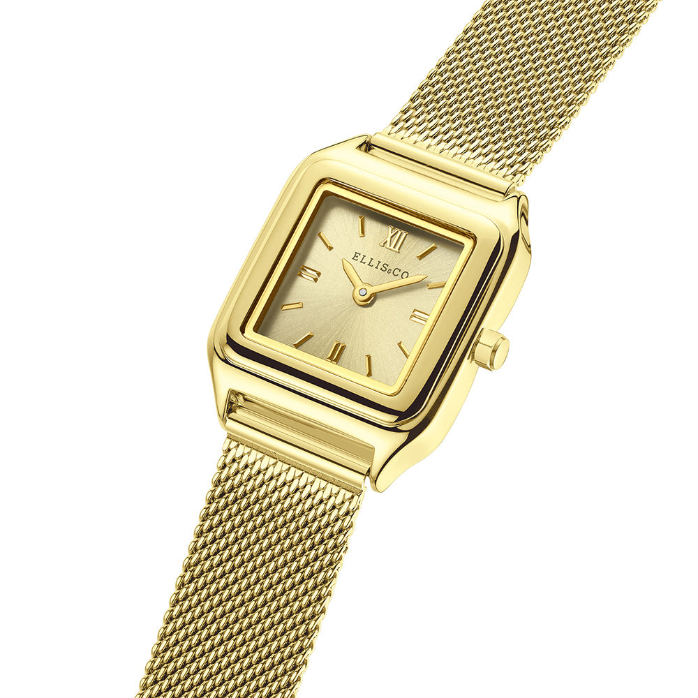 Ellis & Co Stylish Camille Watch with Stainless Steel Strap