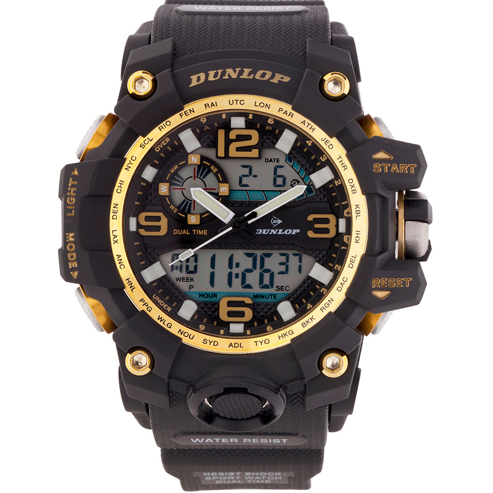 Dunlop DUN285G17: A Robust and Sporty Dual - Time Watch
