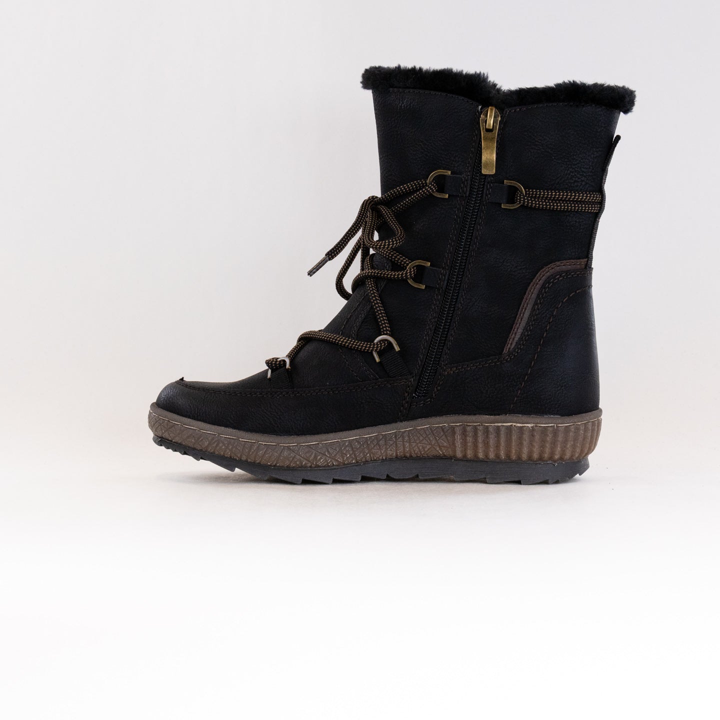 Women's Spring Step Black Romera Waterproof Comfort Boot