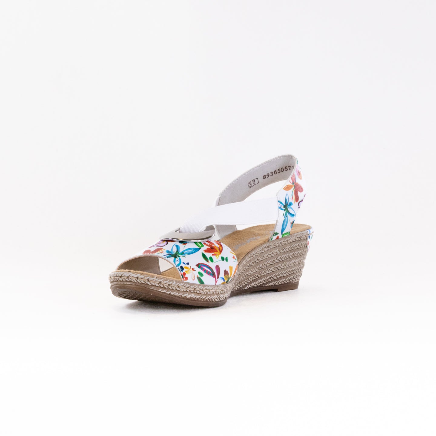 Rieker Women's White Meadow Fanni Sandals - Comfortable Summer Footwear