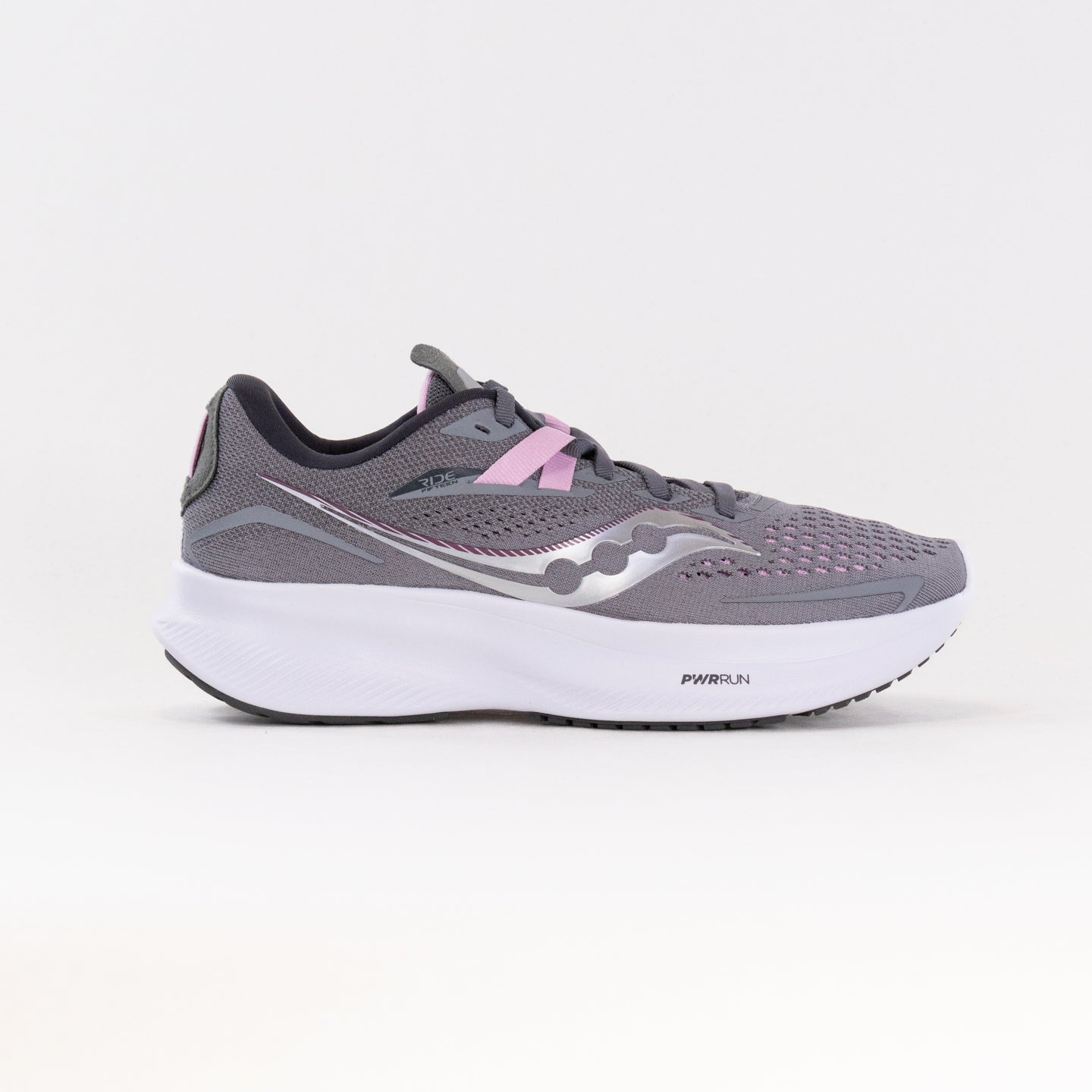 Women's Saucony Ride 15 Wide Running Shoes - Alloy/Quartz Colorway