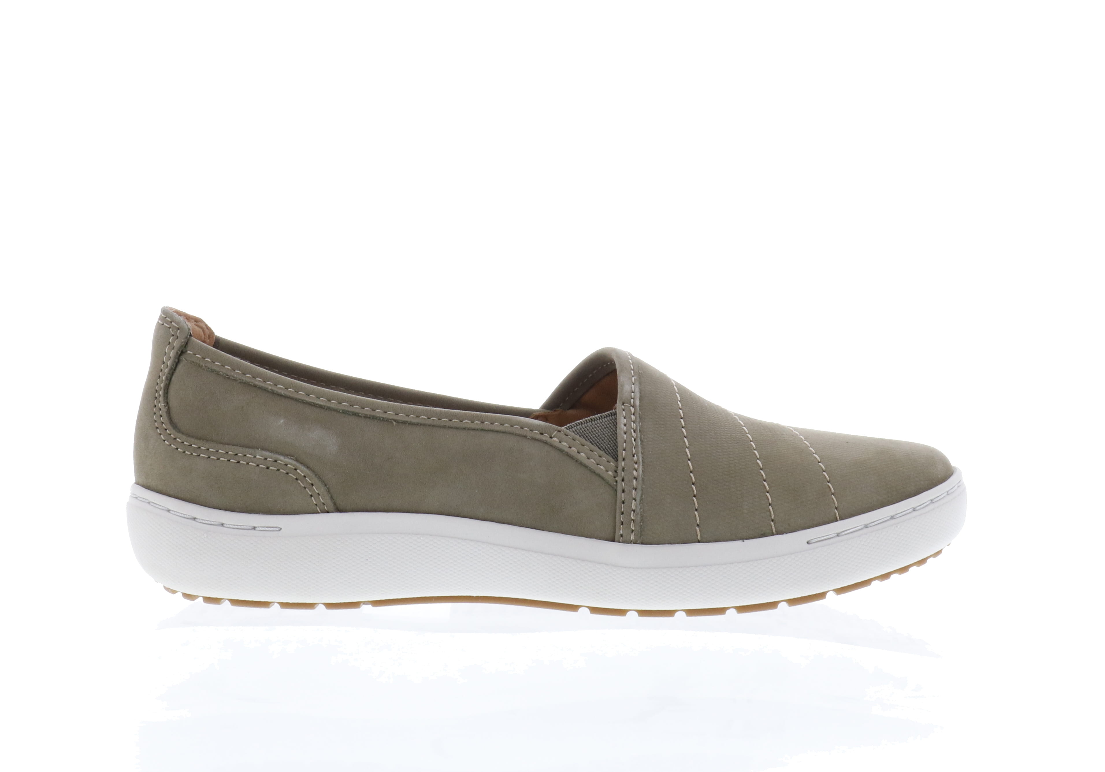 Clarks Women's Nalle Violet Casual Olive Slip-On Shoes