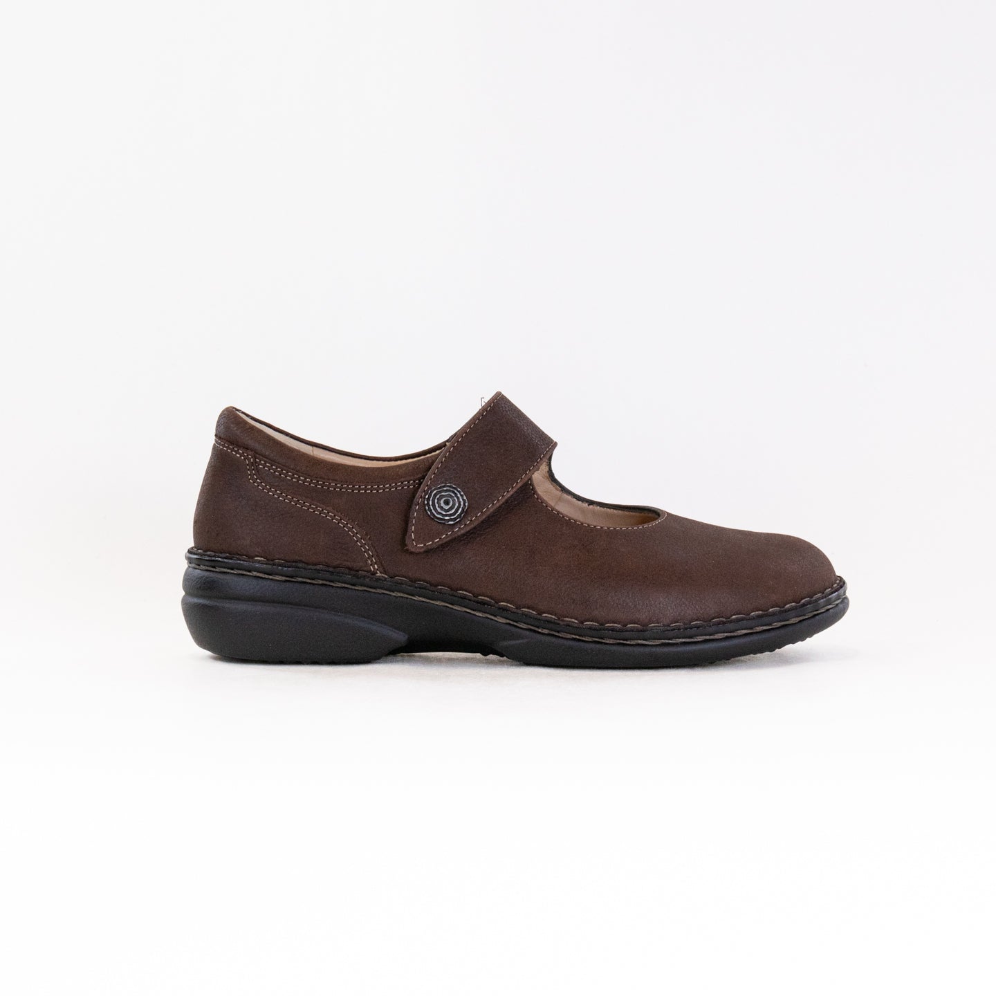 Finn Comfort Women's Laval Ebony Longbeach Adjustable Strapped Shoes