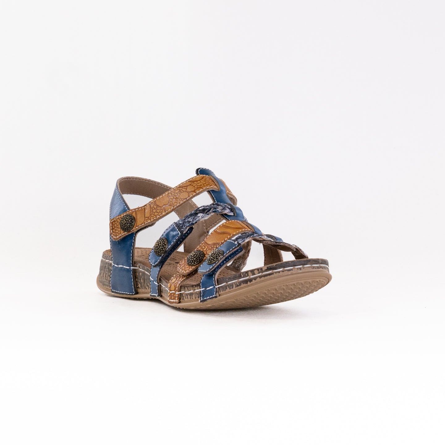 Spring Step L'Artiste Women's Delila Sandals in Blue Multi Color