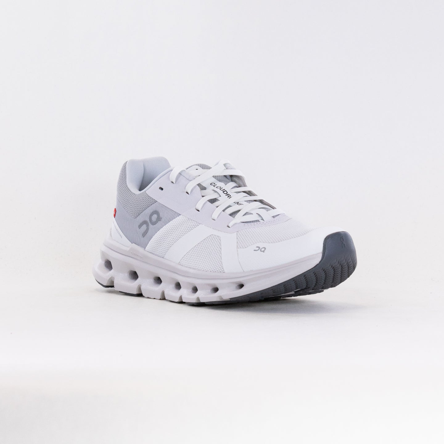 On Women's Wide-Fit Cloudrunner Running Shoes in White/Frost