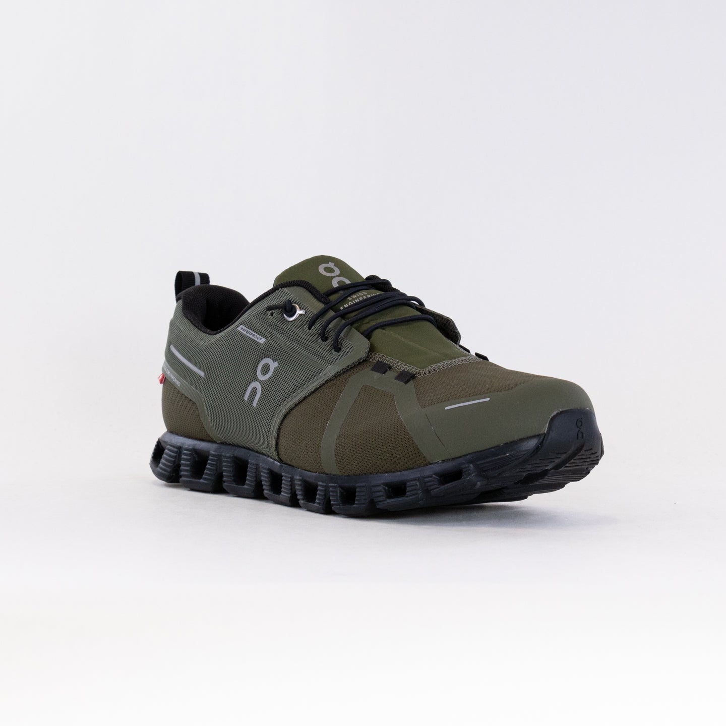 Men's Olive Black On Cloud 5 Waterproof Running Shoes with Sustainable Design