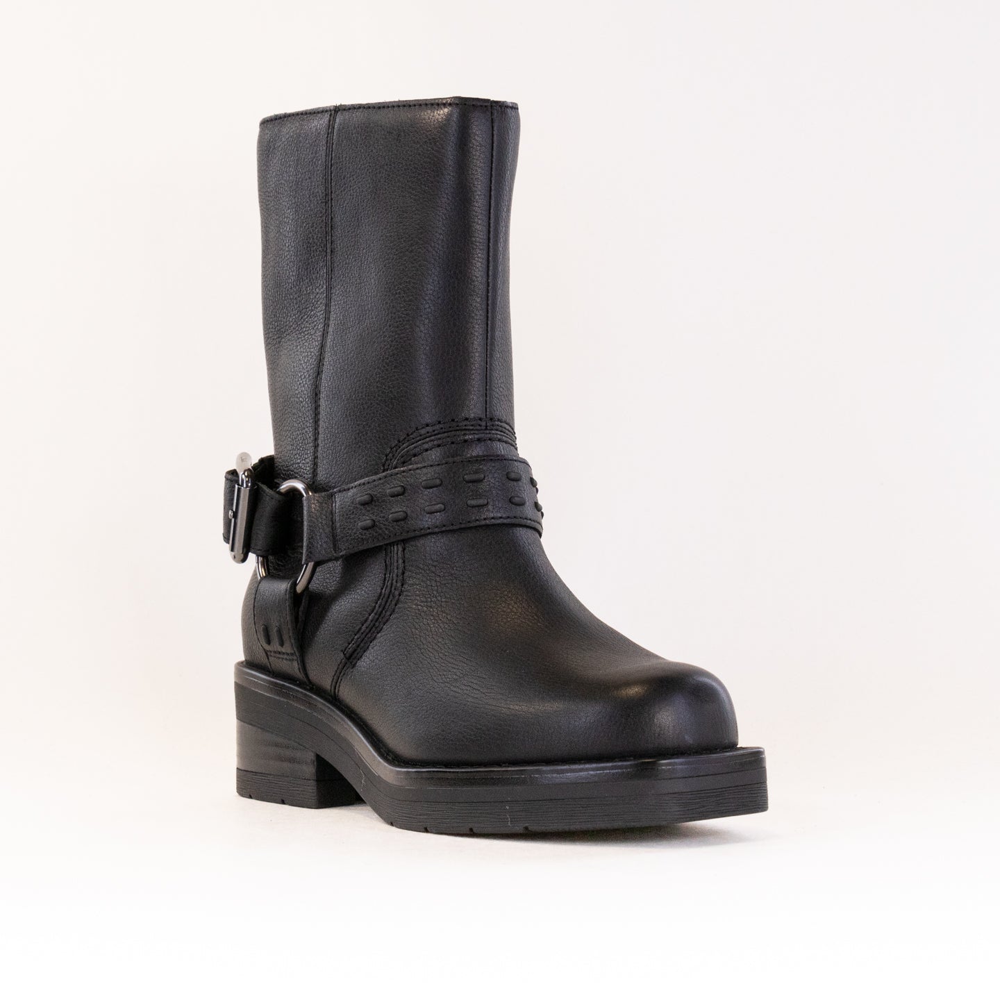 Women's Clarks Black Leather Rebelle Up Stylish Biker Boots