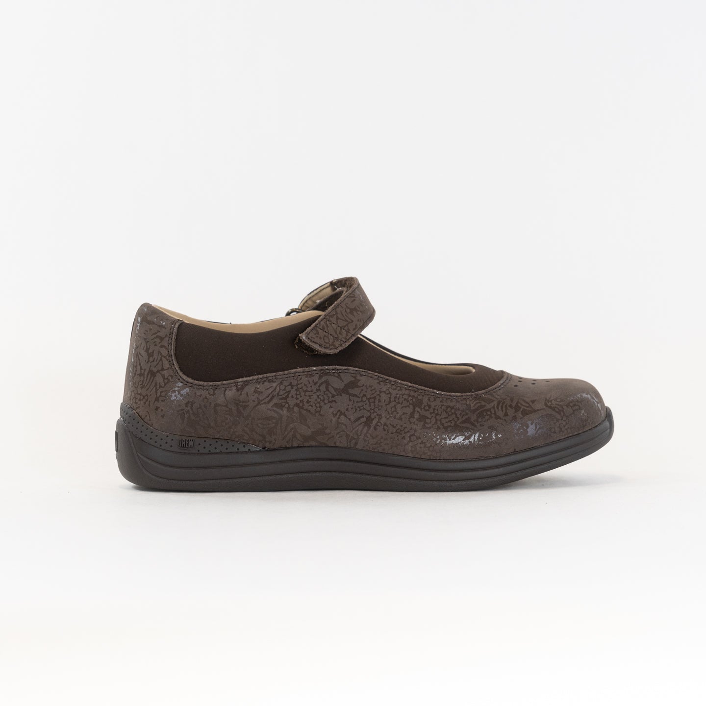 Women's Drew Rose Brown Foil Leather Comfortable Therapeutic Shoes