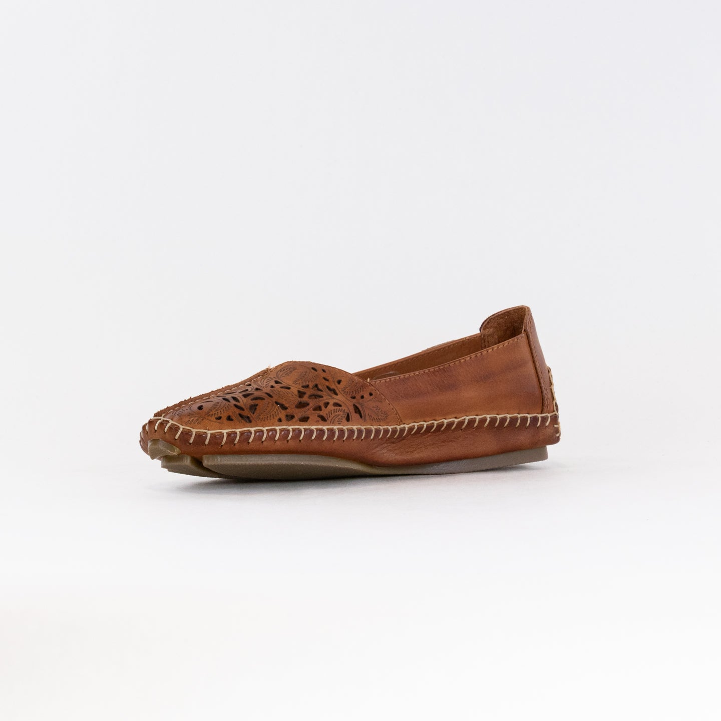 Pikolinos Women's Brandy Jerez 578-4976 Punched Leather Slipper Loafers