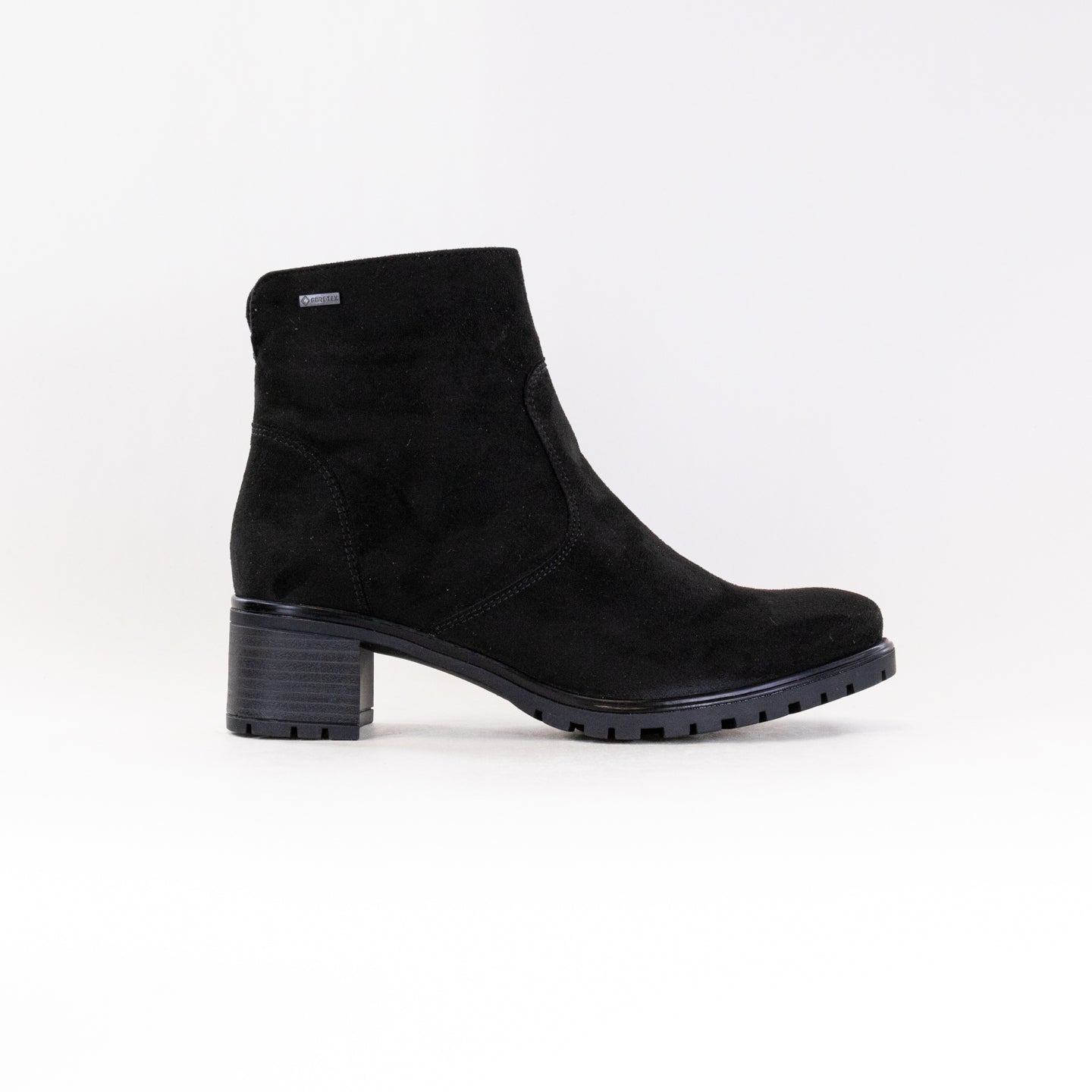 Women's Black Ara Roselle Ankle Boots with GORE-TEX® Waterproof Technology and 35mm Chunky Heel, Featuring Inside Zip Design