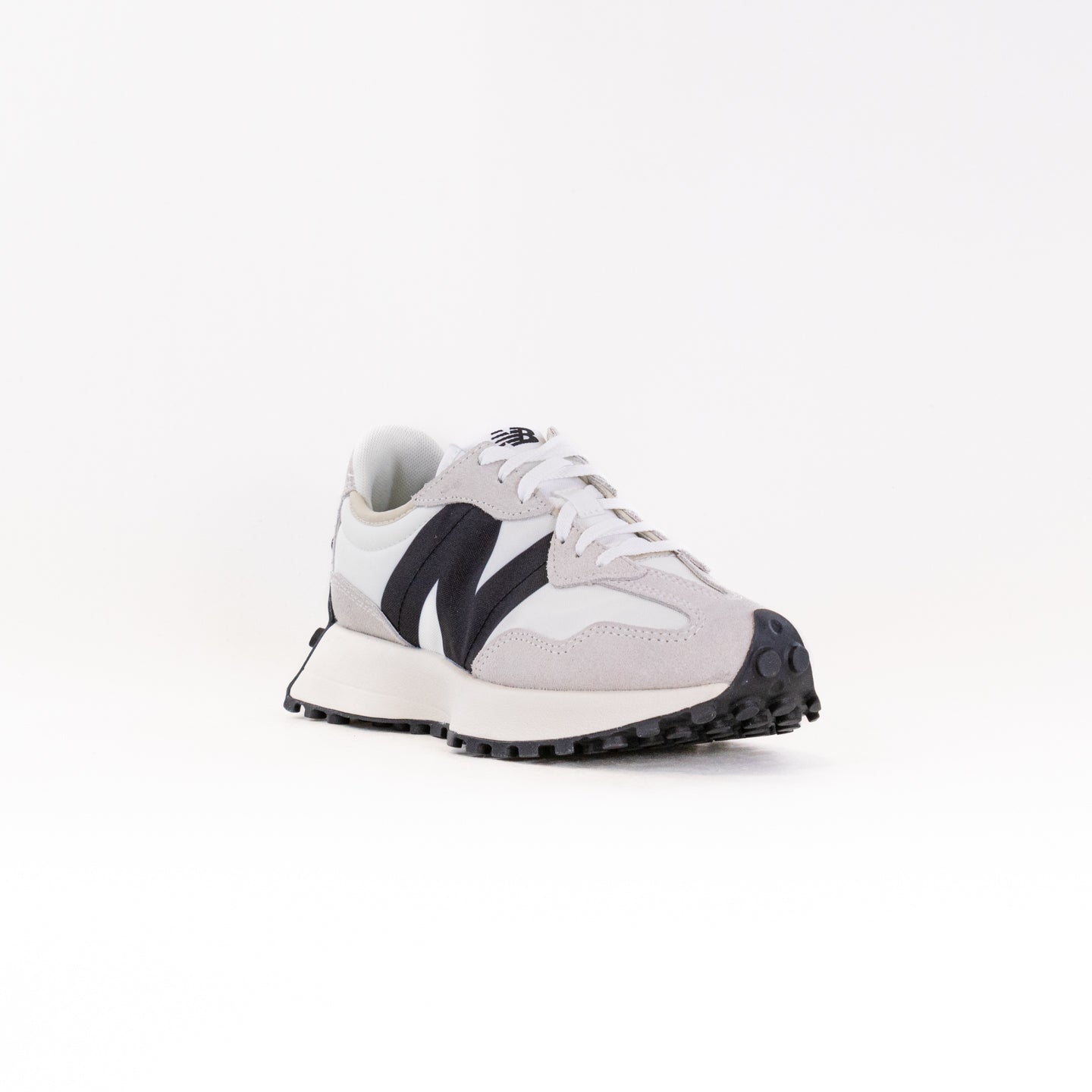 New Balance Women's 327 Running Shoes in Sea Salt, White and Black Color Combination
