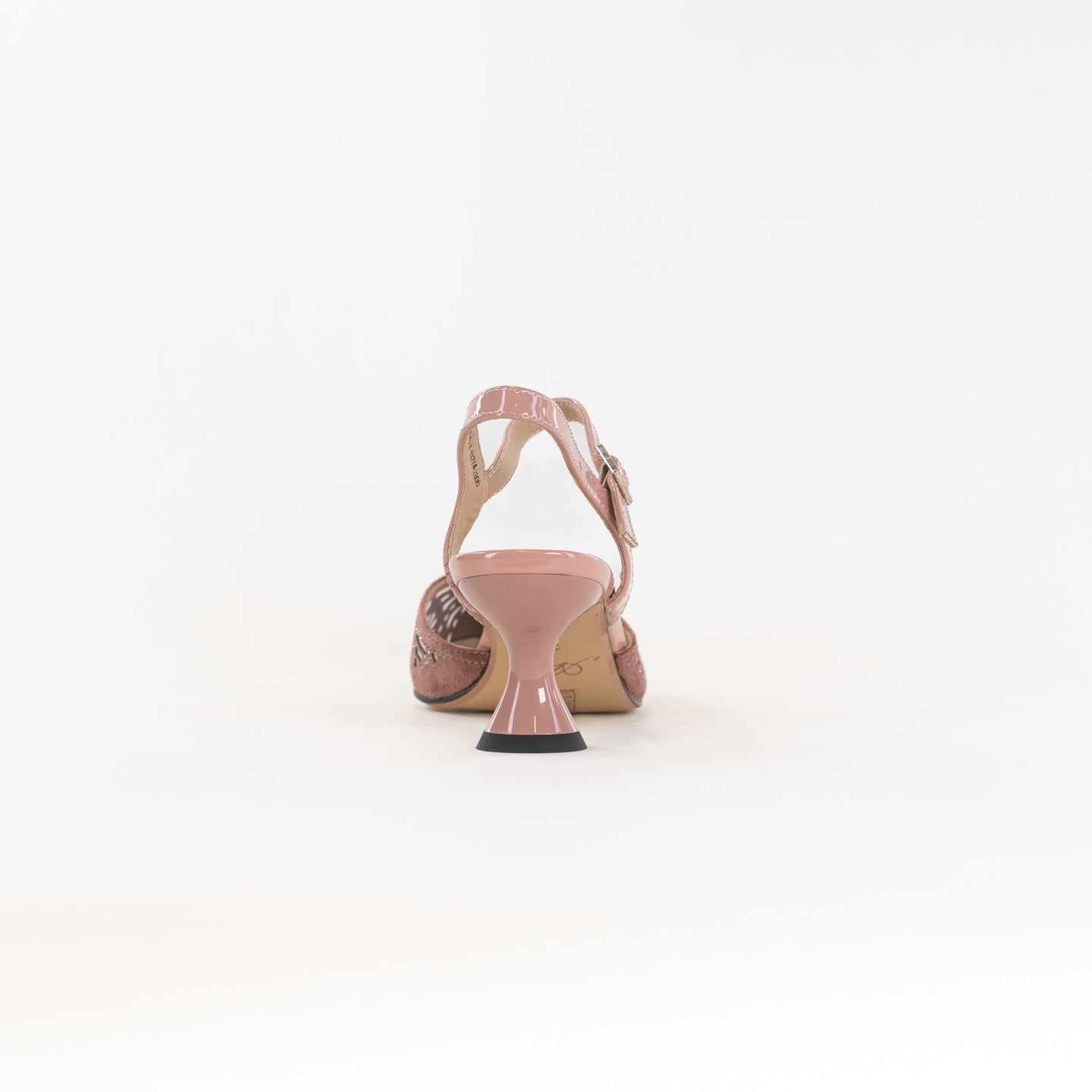 Spring Step Women's Delicate Mauve Kitten Heels with Rhinestones