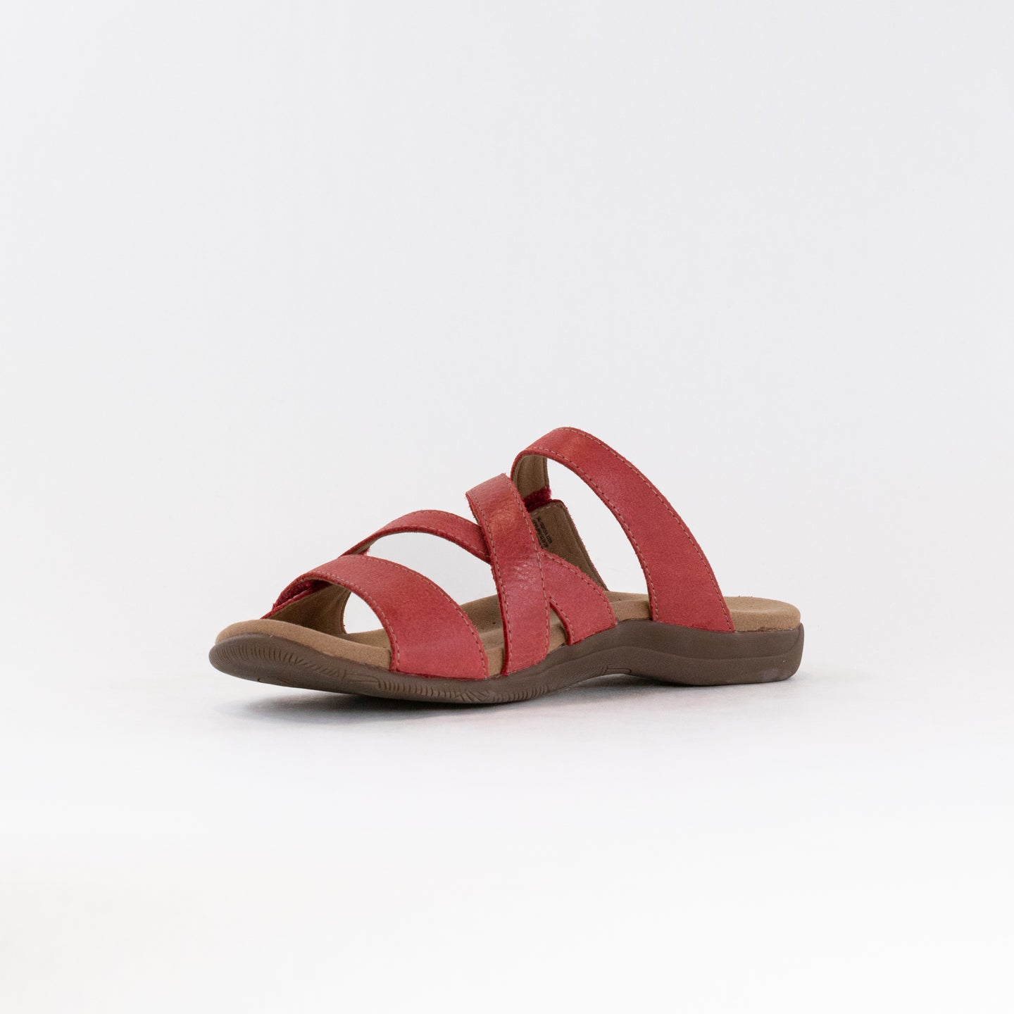 True Red Women's Taos Double U Premium Leather Slide Sandals
