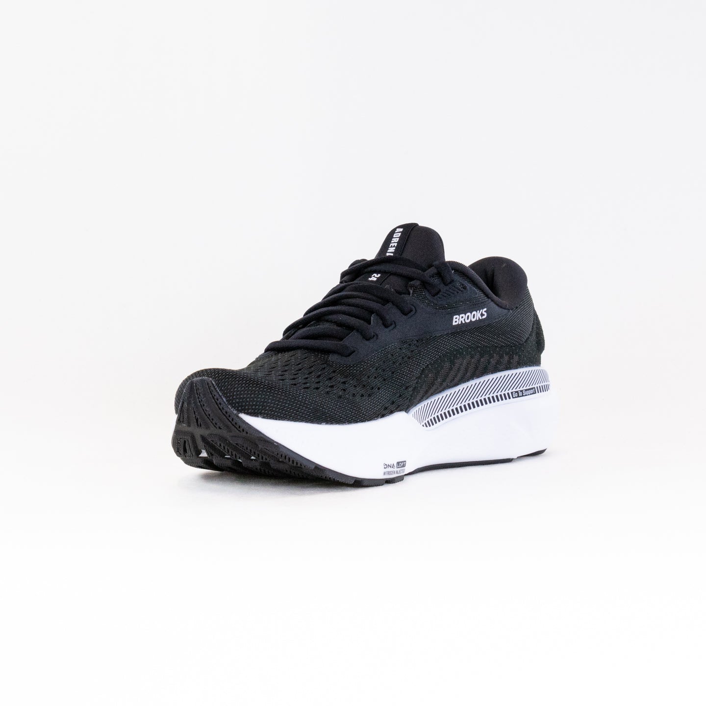Women's Brooks Adrenaline GTS 24 Running Shoes in Black and White