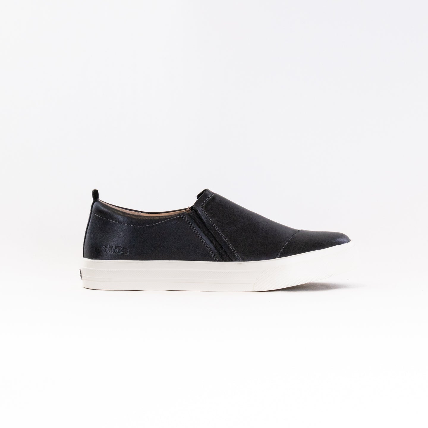 Taos Women's Black Twin Gore Lux Leather Slip-on Sneakers