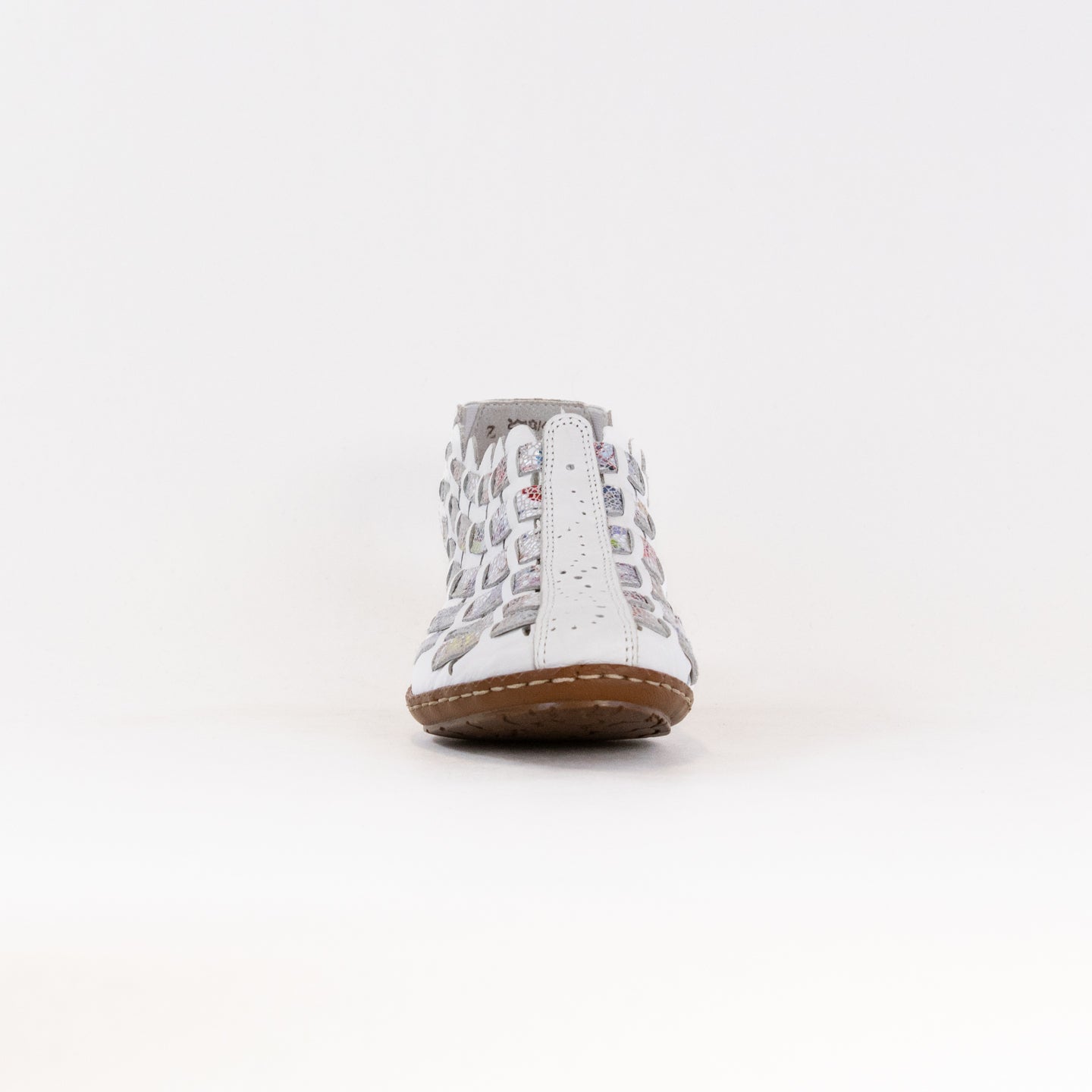 Rieker Sina 78 Women's White Woven - Leather Slingback Shoes