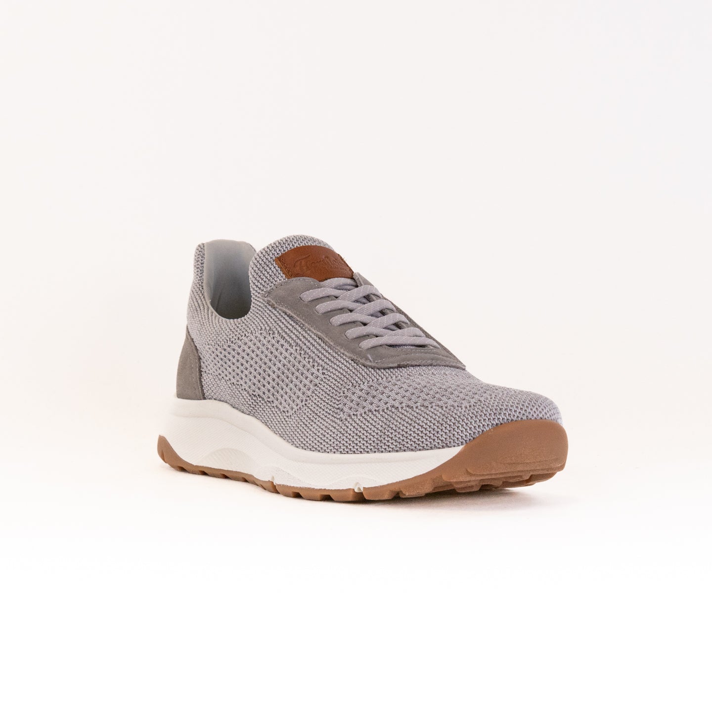 Men's Gray Florsheim Satellite Knit Elastic Lace Slip-On Dress Sneakers