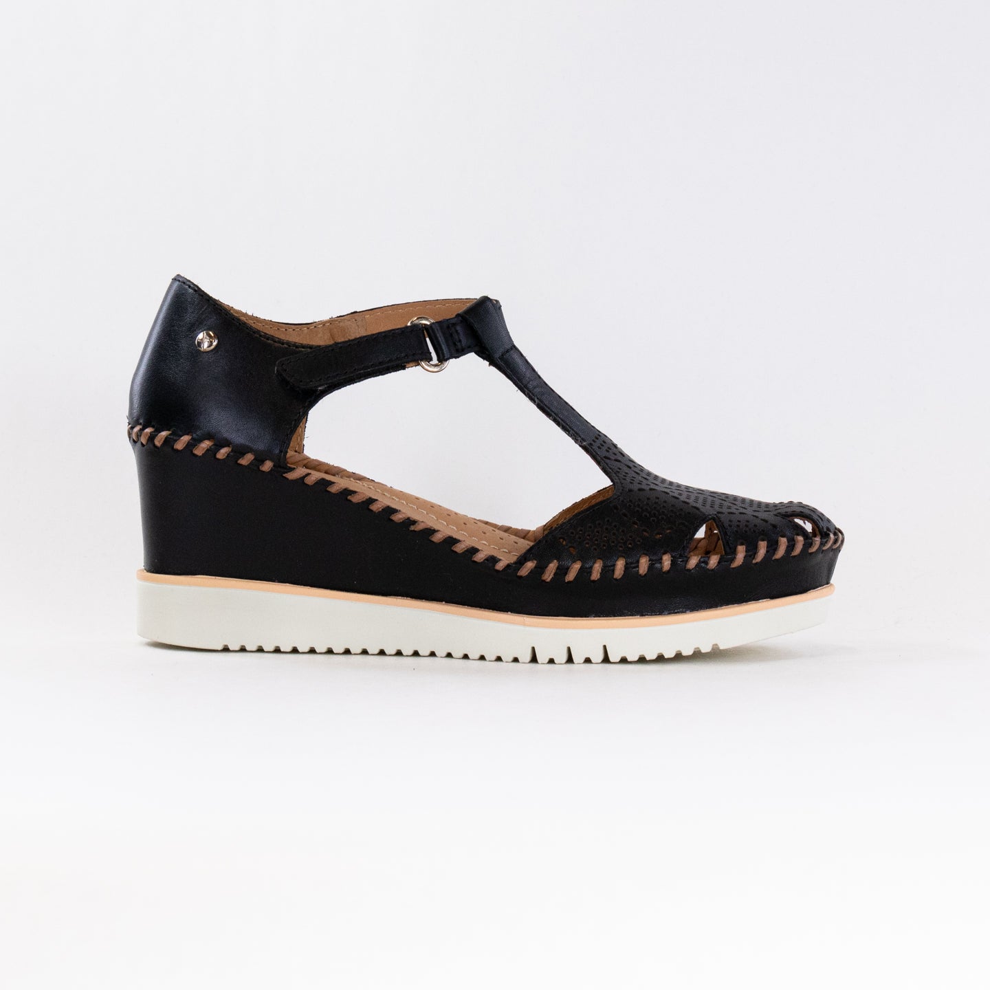 Pikolinos Women's Black Aguadulce W3Z-1991 Comfortable Closed Wedge Sandals