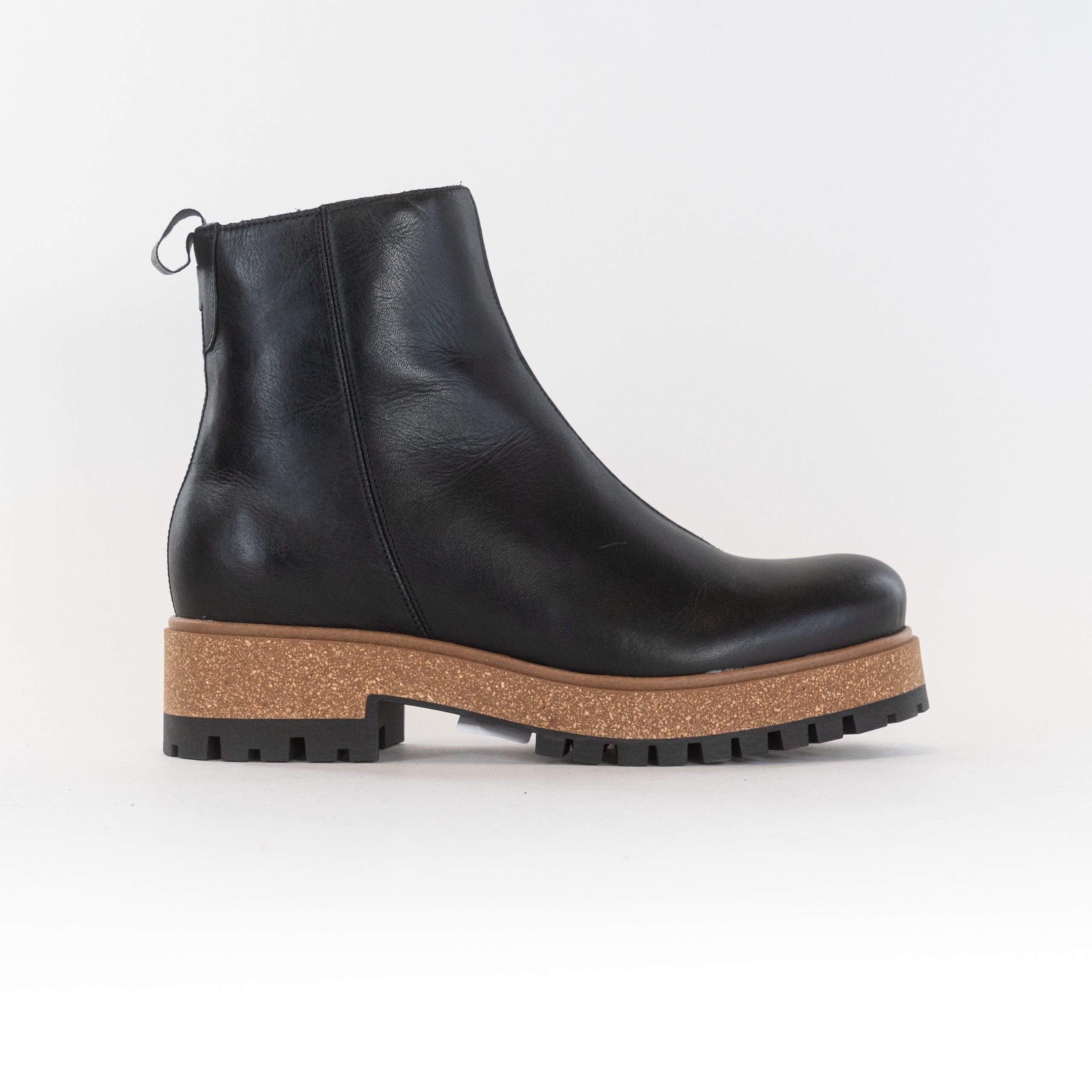 Women's European Style Smooth Leather Black Boots for Taos Downtown