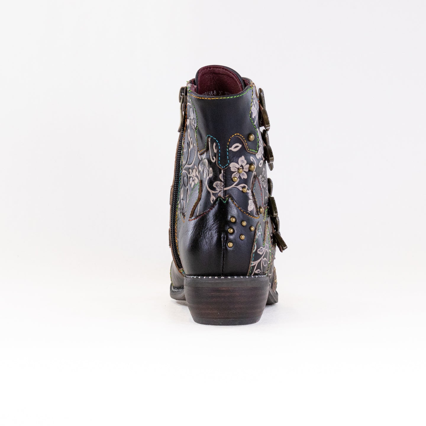 Spring Step L'Artiste Rodeha Women's Western Style Black Leather Booties